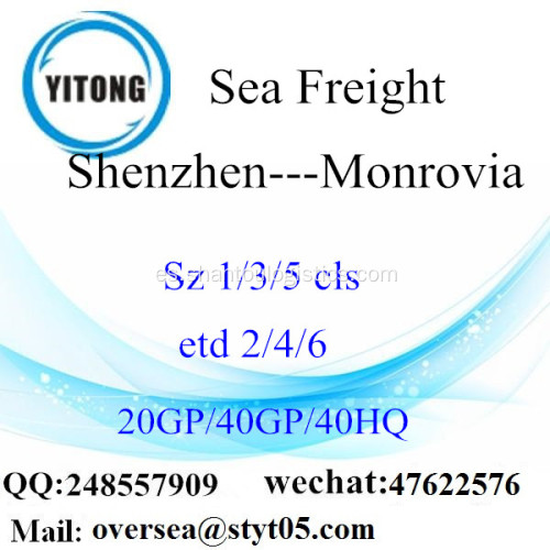 Flete mar del puerto de Shenzhen a Monrovia